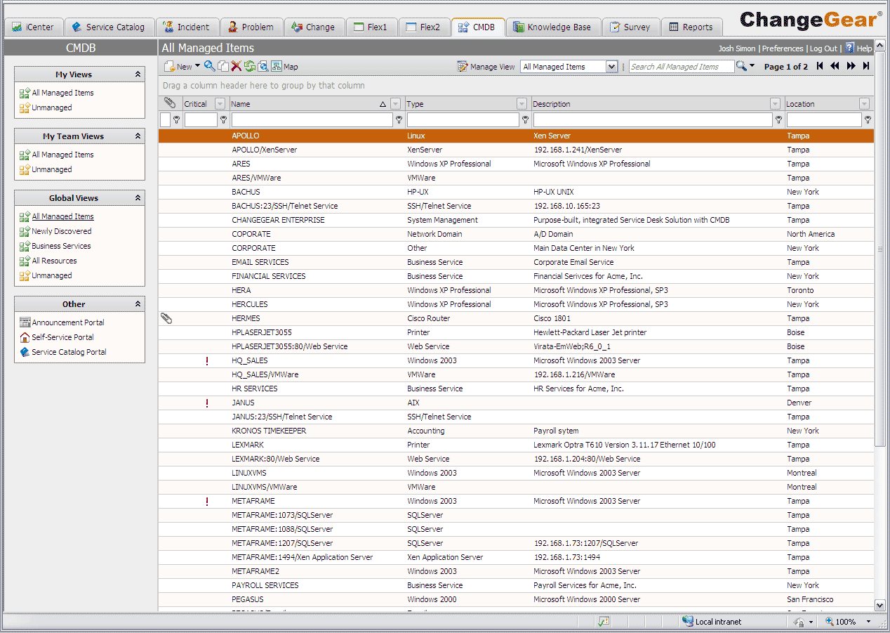 Sunview Software ChangeGear CMDB Software Reviews